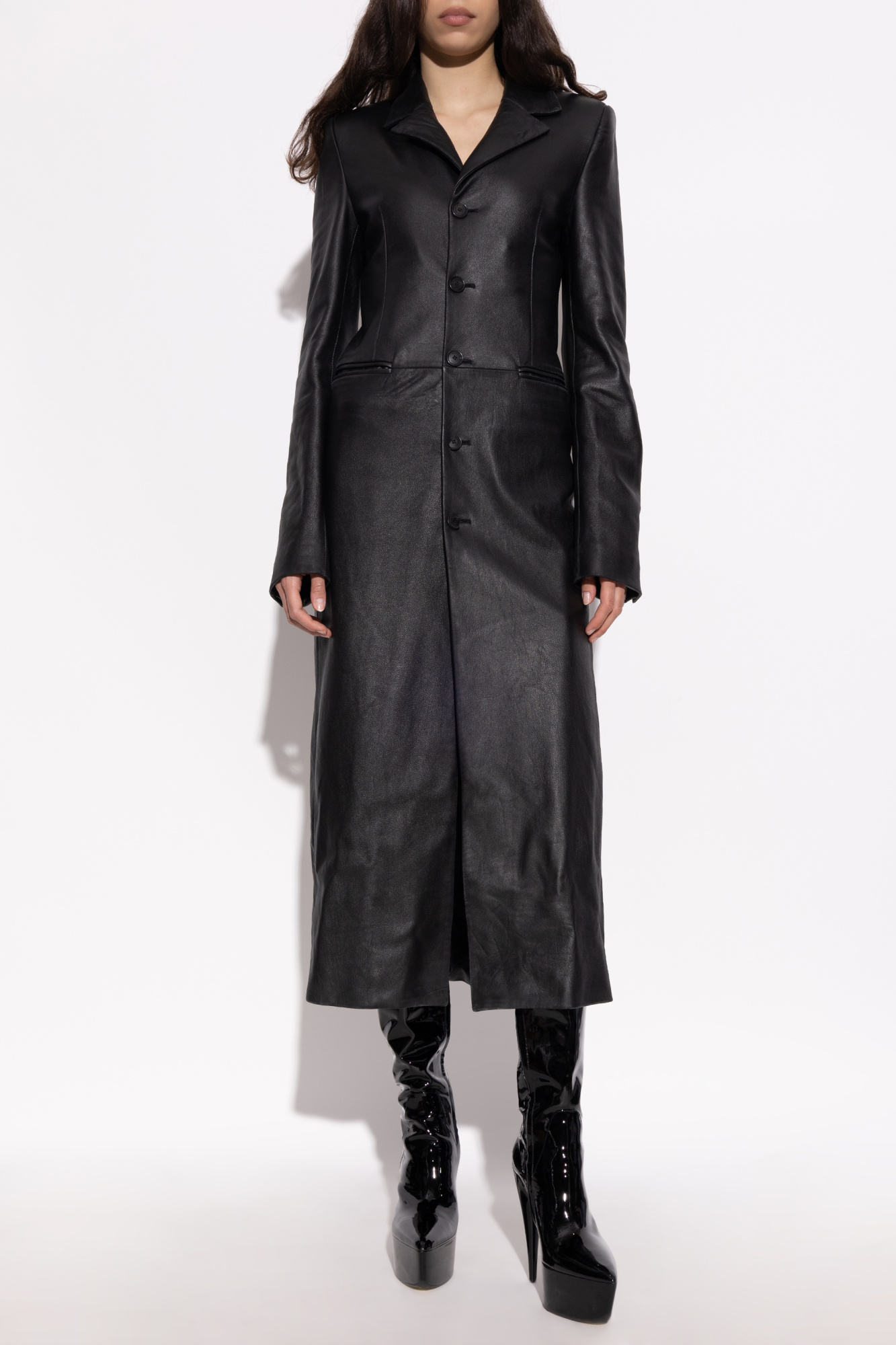 コート BALENCIAGA SS25 Black leather coat (830792TSS01 1000) Balenciaga Leather coat | Women's Clothing | Vitkac